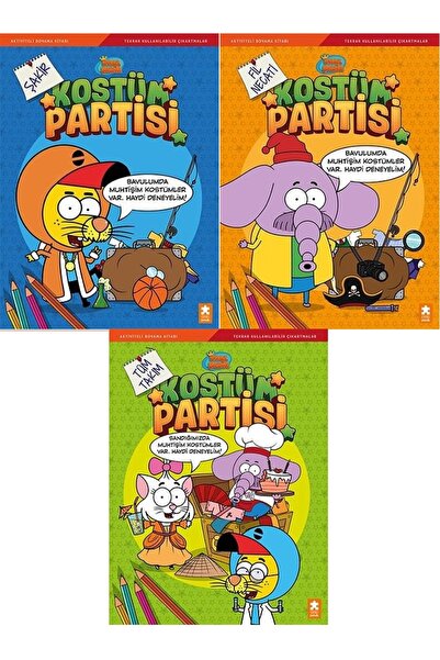 Eksik Parça Yayınları Costume Party 3 Book Set / Kral Şakir + Elephant Necati...