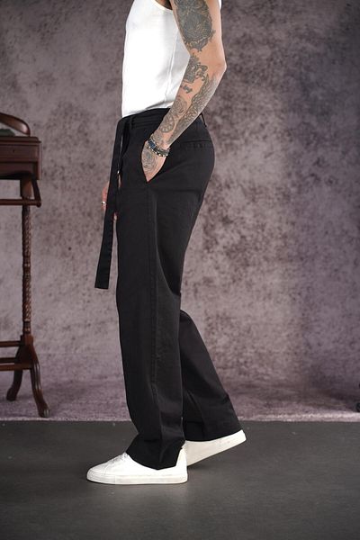 Butik Trend We Belted Baggy Fit Gabardine Trousers