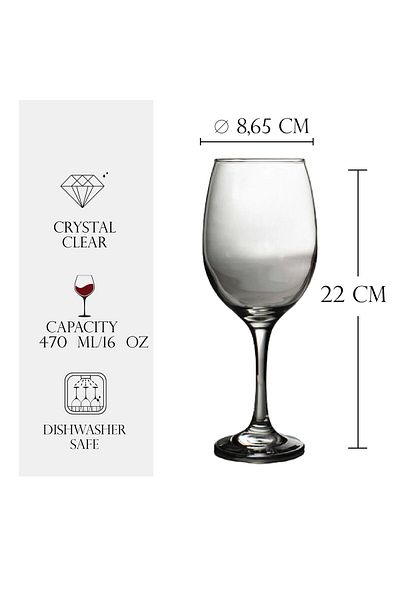 Cesiro 470 ml glass stemmed glass, Cesiro