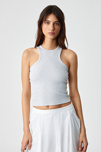 ETHIQUET قميص داخلي نسائي من JROKSY بياقة رسن نحيفة بدون أكمام