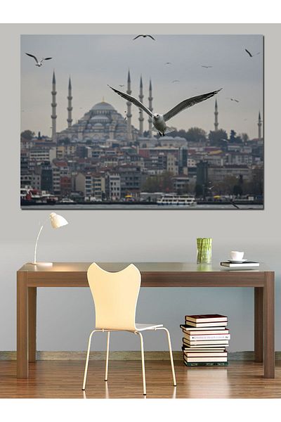 Tablomega Istanbul și pescarii Canvas Decorativ - Lemn MDF