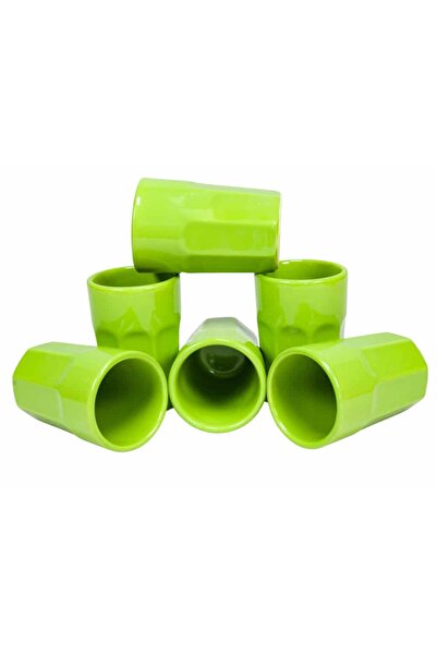Cesiro Set 6 pahare de 120 ml cu model Verde Mar, Cesiro