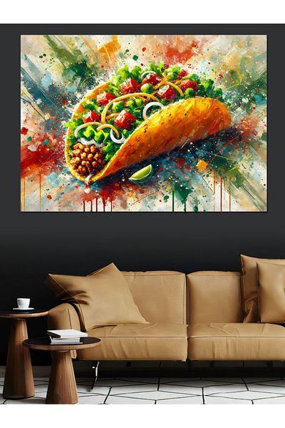 Tablomega Pânză decorativă cu aromă de taco picant - MDF Lemn