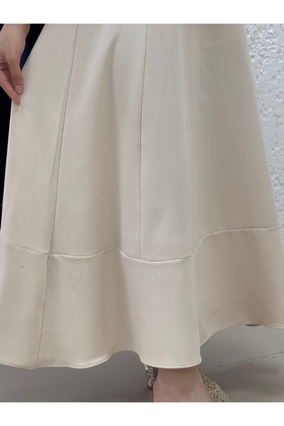 Ebrar Store Magnolia Skirt Vest Single Pocket Suit-Et2466 Stone