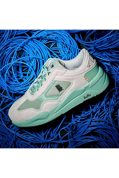 b bathu Bathu 10/43 Men's Leather Sneaker - Pastel Green