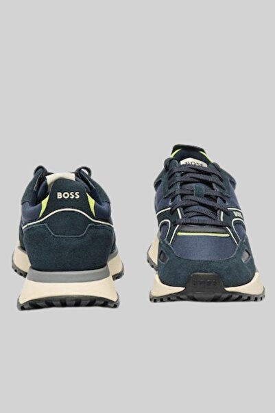 BOSS Deri Ilaveli Jonah Erkek Sneaker Mavi