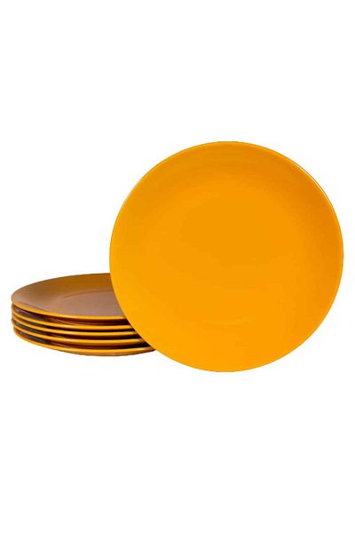 Cesiro Set of 6 dessert plates Yellow Rumen, 20 cm