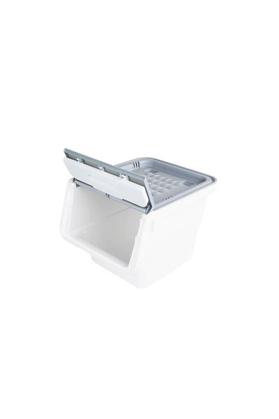 nextbuy 3-Piece Basket with Lid Wheeled Potato-Onion Food Storage Box Organizer Rack for Toy