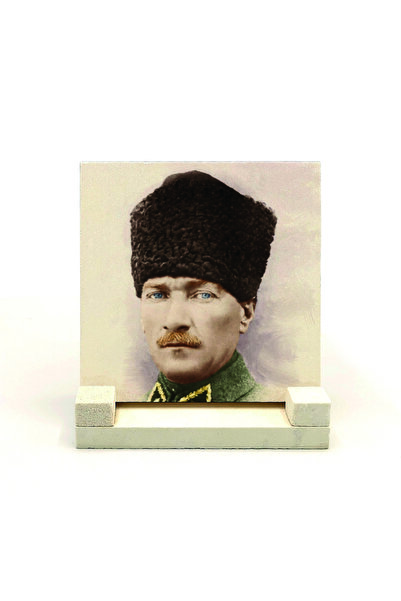 Souvenest Mustafa Kemal Atatürk Baskılı Taş Masaüstlük 10X10