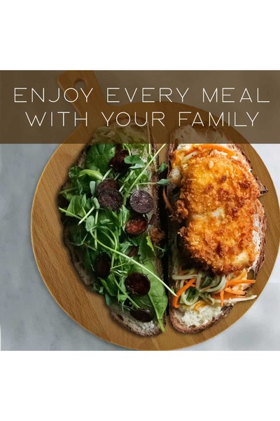 Cesiro Wooden chopper, with handle 365x300x15 mm, Natural brown