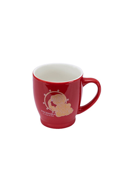 Cesiro Mug with Virgo Zodiac Sign decoration, 170 ml, Red