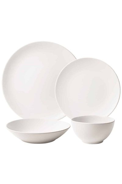 Cesiro 4-piece plate set, for one person, North Pole, Cesiro, Matt White