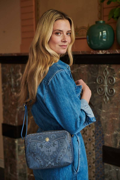 Pip Studio Geantă tip poștaș, Pip Studio, colecția Kyoto Festival, Denim Blue, 23.5x18x7.5cm