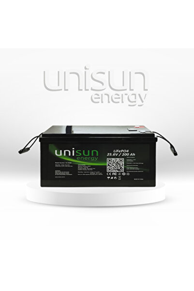 Unisun Enerji 25.6V 200Ah LiFEPO4 Batarya 6000 Cycle + Ekran + Bluetooth Unis...