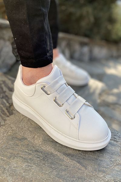 JOSEPHWORLD Js103 White Men's Elastic Sneaker