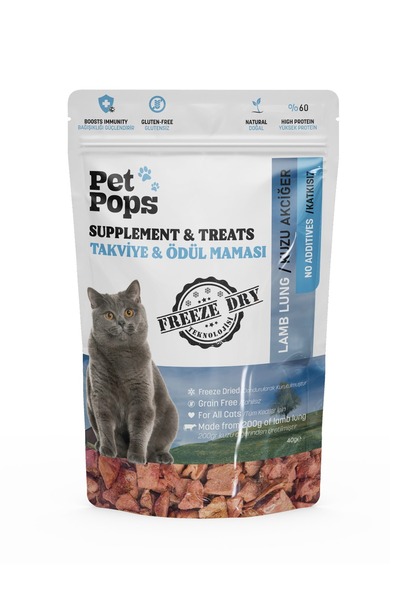 Genel Markalar Kediler Için Ödül Maması - Kuzu Ciğer / %100 Katkısız / Freeze Dry