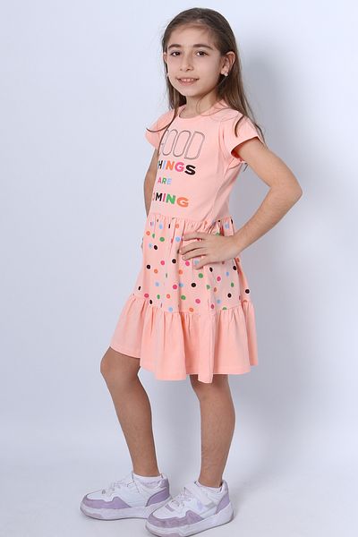 HÇM Girl's Dress - Ruffled and Pleated A28 Model