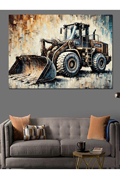 ekart İnşaat Ve Dozer Dekoratif Kanvas - Mdf Ahşap Tablo