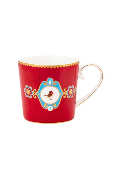 Pip Studio Porcelain mug, Pip Studio, Red, 150 ml, Love Birds collection