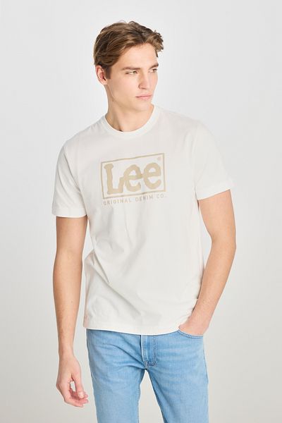 Lee Ελαφρύ μπλουζάκι SS XM Wobbly Logo Bisiklet Yaka T-shirt