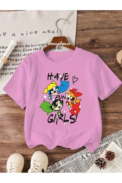 oneagılyazı Tricou supradimensionat pentru copii cu imprimeu PowerPuff Have A...