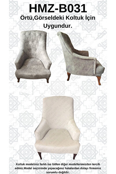 Akbal Home İtalyan Nubuk HMZ-B031 Kalıp Berjer Koltuk Örtüsü
