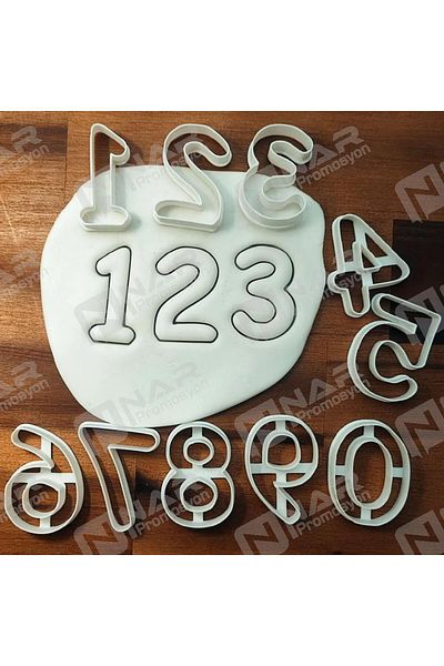 Nar Promosyon Play Dough Mold, Numbers Cookies, Candy, Clay Dough, Ceramic Mud Mold