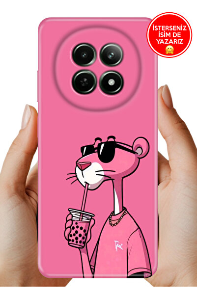 realme 12 Plus Kılıf Desenli Rubber Kamera Korumalı Silikon Pinkpanter