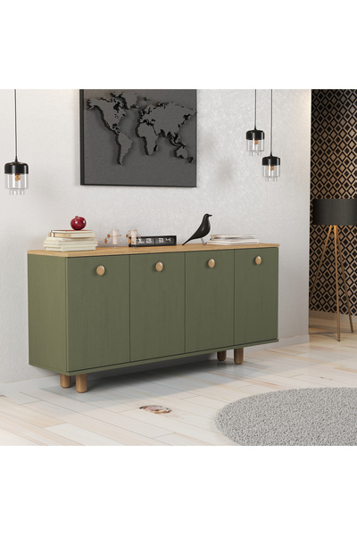 TESSA MOBİLYA 160 Cm Bohem Yaprak Konsol Modern Yemek Odası Şık Depolama Alanı ve Tv Ünitesi Alternatifi