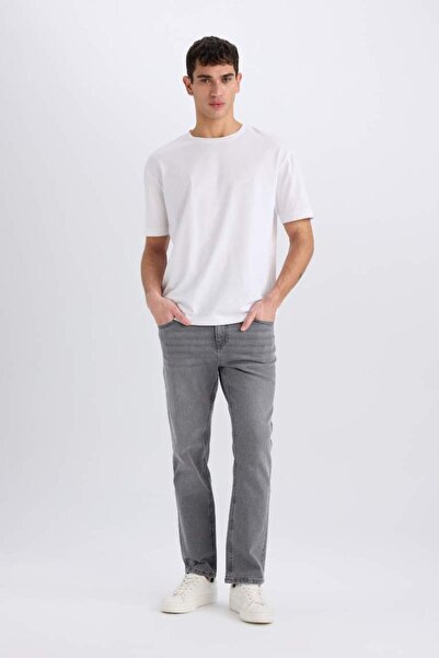 DeFacto Sergio Regular Fit Normal Fit Normal Waist Pipe Leg Jean Pants D9837A...