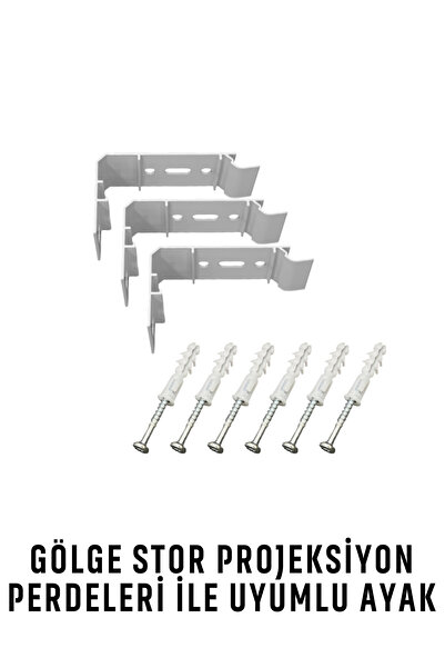 GÖLGE STOR PROJEKSİYON PERDESİ İÇİN DUVAR VE TAVANA UYUMLU ÖZEL AYAK