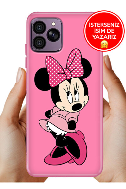 HİKİNG A41 Kılıf Desenli Baskılı Kamera Korumalı Silikon Utangaç Minnie