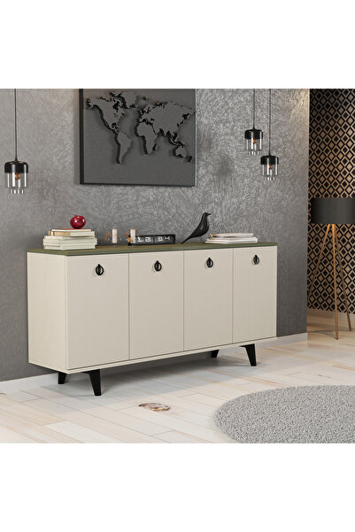 TESSA MOBİLYA 160 Cm Vision Konsol Modern Yemek Odası Şık Depolama Alanı ve T...