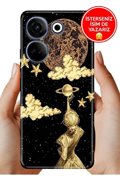 TECNO Camon 20 (CK6N) Uyumlu Kılıf Kamera Koruma Tam Rubber Esnek Silikon Mar...