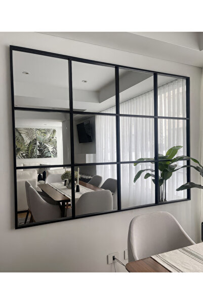 Hamdeko Kut Ayna Modern Dikdörtgen Siyah Çerçeveli Dekoratif Ayna | Duvar Mon...