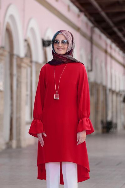Modaviki Red Eflin Tunic Fvm202