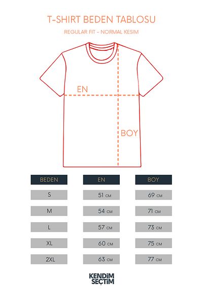 Kendim Seçtim Unisex Red T-Shirt Ataturk 23 April 19 May Printed Regular Fit