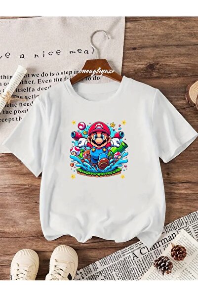 oneagılyazı Παιδικό μπλουζάκι με στάμπα Mario
