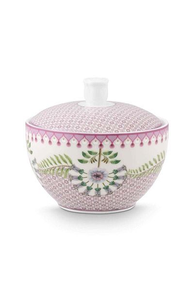 Pip Studio Porcelain sugar bowl, Pip Studio, Tiles Lilac, 300 ml, Lily&Lotus collection