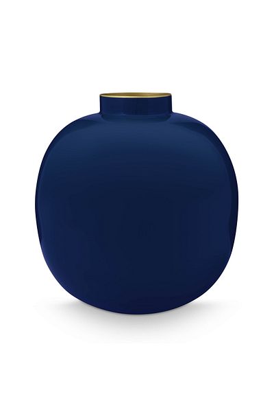 Pip Studio Vază decorativă rotundă, metalică, Pip Studio, 23cm, Blue