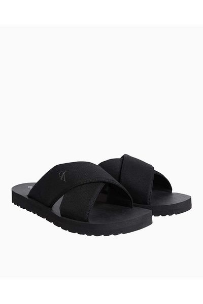 Calvin Klein النعال شعار مسطح الصليب