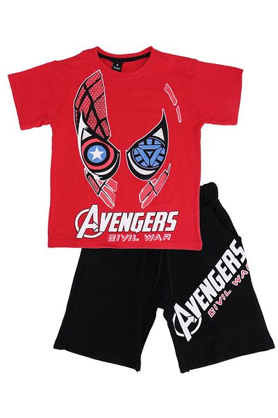Bebelop Avengers Printed T-shirt and Shorts Set