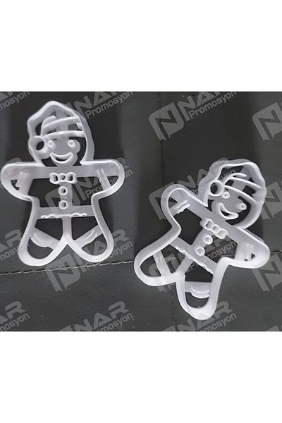 Nar Promosyon Gingerbread Motif Play Dough Mold Ceramic Clay and Sugar