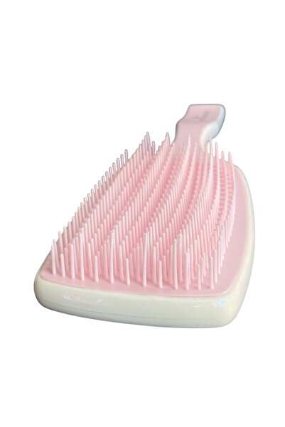LAND OF MYTH Lom1262 Wet & Dry Hair Lightening Detangler Brush (Pearl White-Pink)