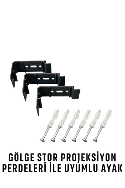 GÖLGE STOR PROJEKSİYON PERDESİ İÇİN DUVAR VE TAVANA UYUMLU ÖZEL AYAK