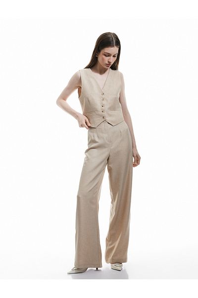 Koton Comfortable Fit High Waist Palazzo Pants