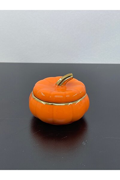 YzHome 3-Piece Porcelain Gilded Pumpkin Bowl in 3 Sizes with Lid