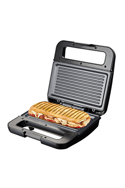 STARCREST Gratar Panini STARCREST SSM-2130IX, 750 W, Indicator LED, Finisaj Premium Dark Inox