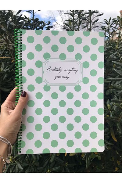 Adalinhome Atakids Lizy A4 Cardboard Cover 100 Sheets with Spiral School Notebook