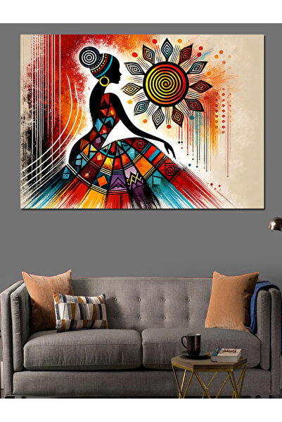 ekart Afrikalı Kadın Sanatı Dekoratif Kanvas - Mdf Ahşap Tablo